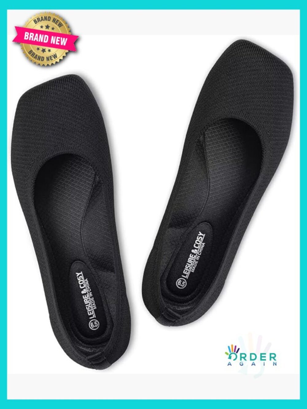 Wide Toe Box Ballet Flats Knit Dressy Slip on Shoes for Women Casual Office